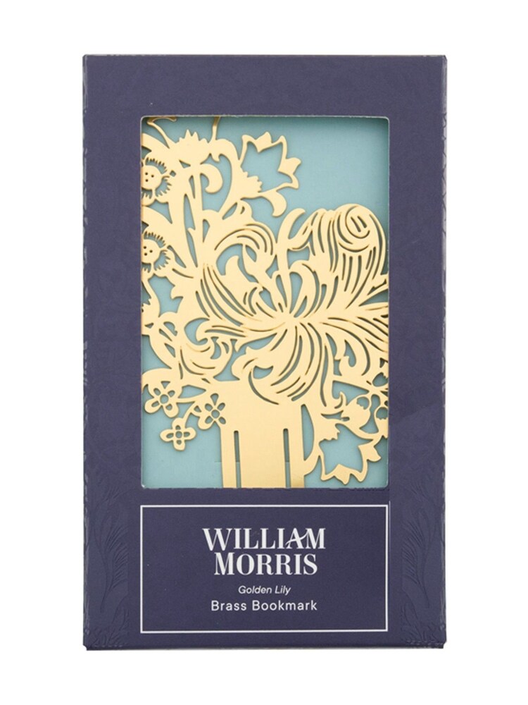 William Morris Gold Golden Lily Listpad and Laser Cut Metal Bookmark - Image 6 of 6