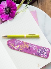 Sara Miller Purple Haveli Garden Pen & Faux Leather Case Set - Image 6 of 7