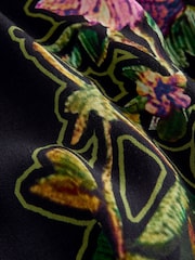 Black Floral Twist Front Maxi Shirt Dress - Image 6 of 7