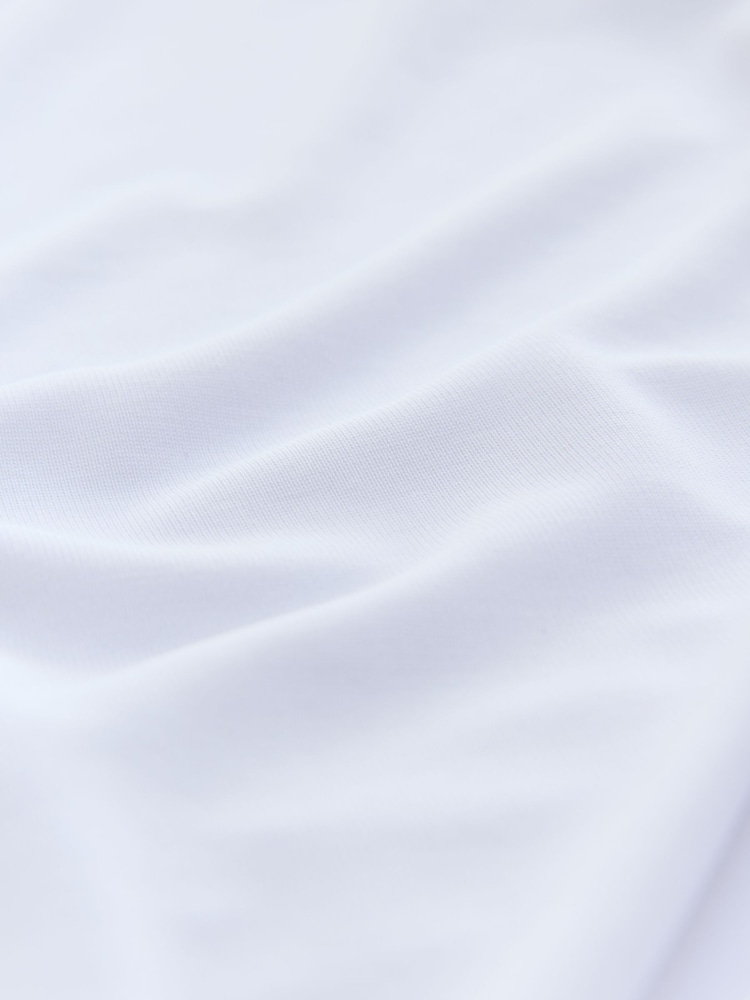 White V-Neck Premium Modal Short Sleeve Top - Image 2 of 3