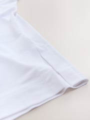 White V-Neck Premium Modal Short Sleeve Top - Image 3 of 3