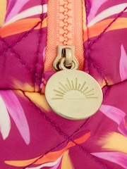 Portico Designs Orange Flawsome Large Quilted Toiletries Bag - Image 4 of 5