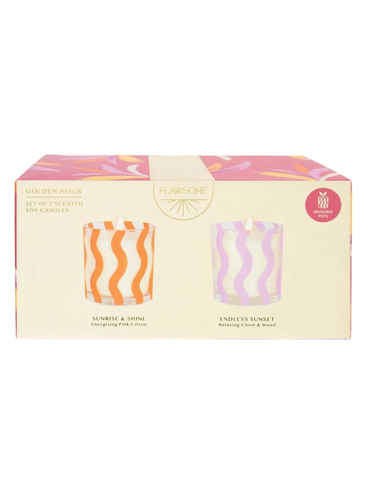 Portico Designs Set of 2 Cream Flawsome Scented Candles - Image 4 of 4