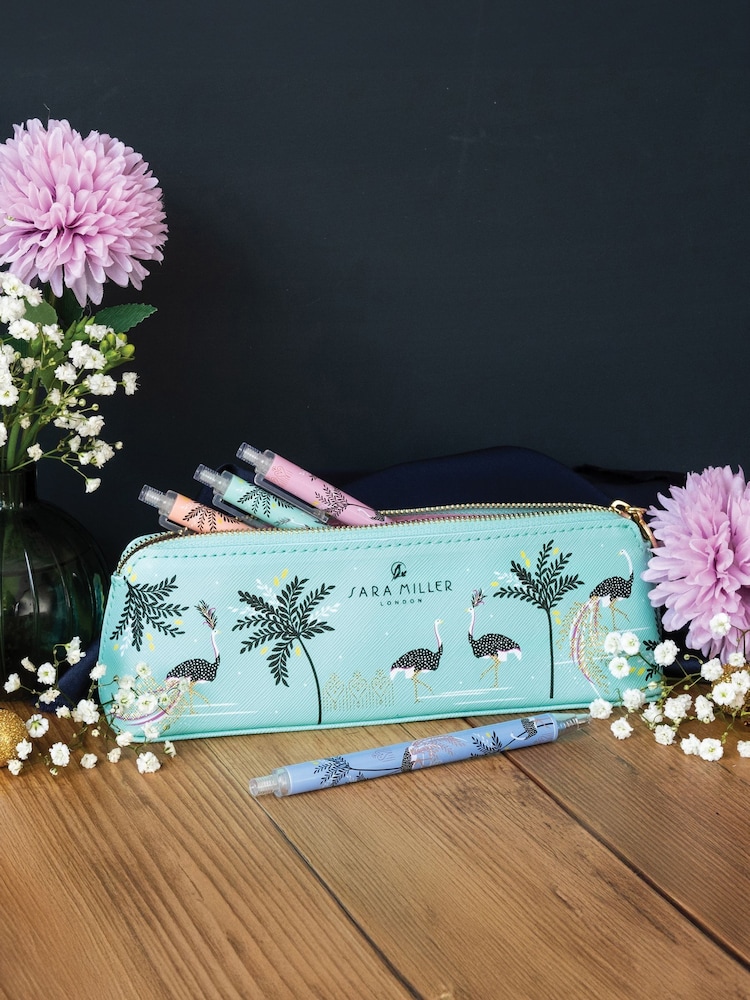 Sara Miller Savannah Ostrich Faux Leather Pencil Case - Image 1 of 1