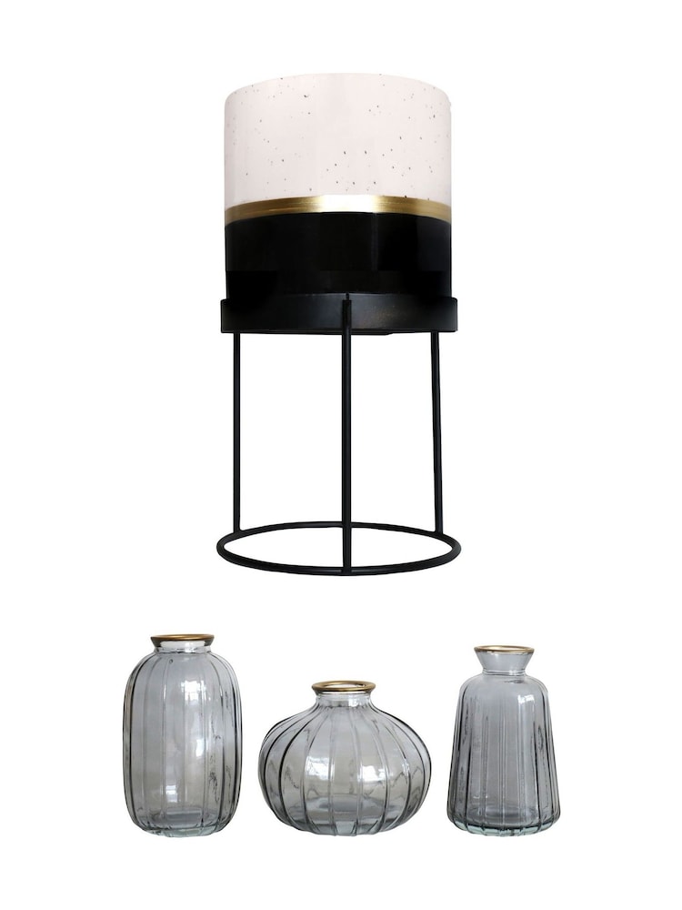 Portico Designs Grey Urban Gardener Bud Vases & Plant Pot Gift Set - Image 1 of 6