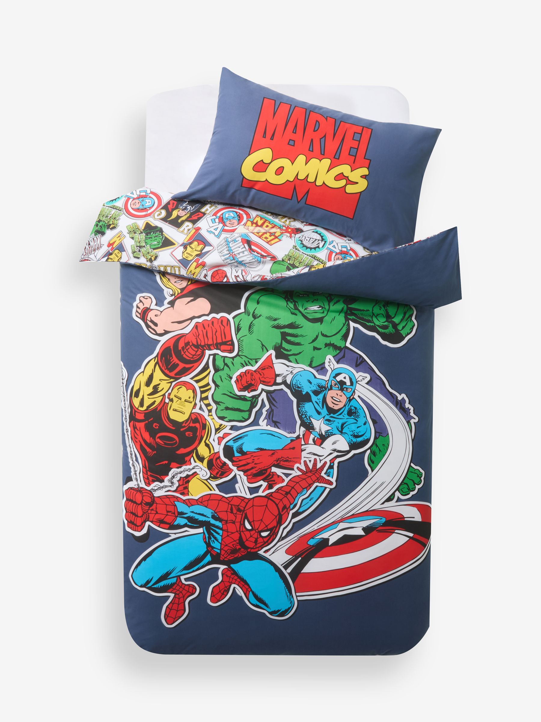 Marvel Coperta Morbida Per Divano – Design Avengers 4 Sezioni, Micro-Raschel 100x152 Cm, Multicolore