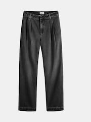 Hush Black Lya Pleated Wide Leg 100% Cotton Jeans - Image 7 of 7