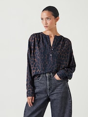 Hush Animal Print Fernanda Blouse - Image 1 of 4