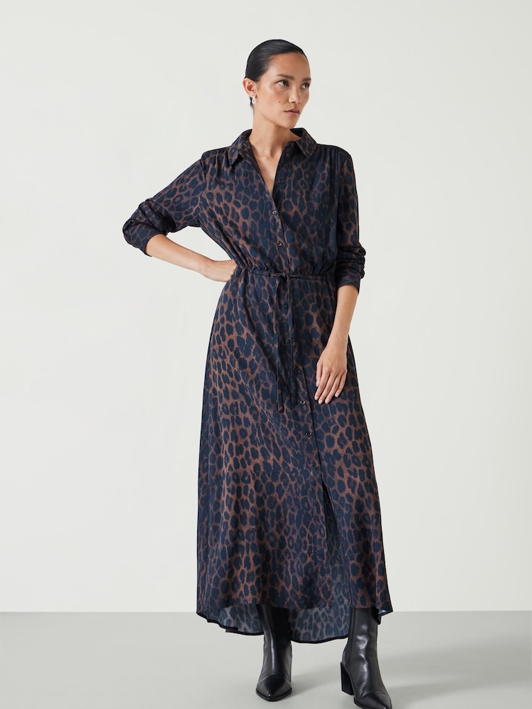 Hush Animal Print Rosey Midi Shirt Dress - Image 1 of 5