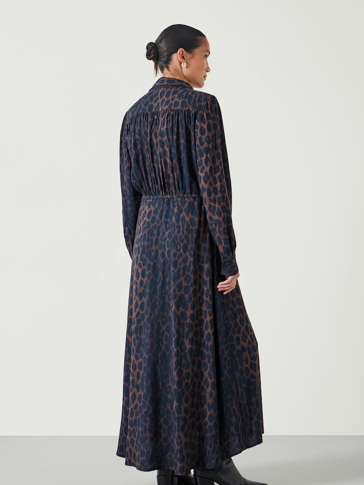 Hush Animal Print Rosey Midi Shirt Dress - Image 2 of 5
