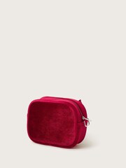 Monsoon Red Velvet Bow Bag - Image 2 of 3