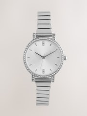 Silver Tone Sparkle Dial Expander Watch - Image 4 of 6