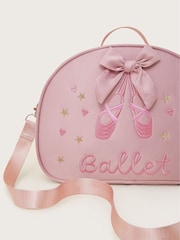 Monsoon Pink Embroidered Satin Ballet Shoe Bag - Image 4 of 4