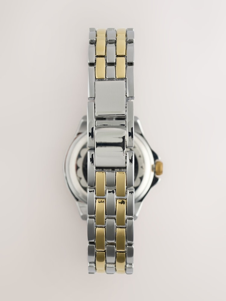 Gold/Silver Mixed Metal Sparkle Boyfriend Watch - Image 2 of 3