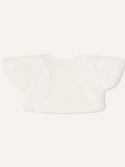 Monsoon Natural Baby Faux Fur Shrug - Image 2 of 3