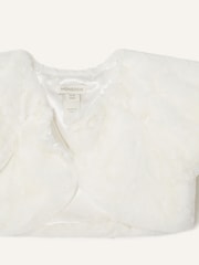 Monsoon Natural Baby Faux Fur Shrug - Image 3 of 3