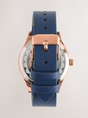 Navy Sparkle Dial PU Strap Watch - Image 3 of 4