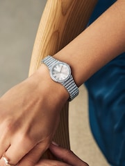Silver Tone Sparkle Bracelet Watch - Image 1 of 4
