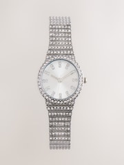 Silver Tone Sparkle Bracelet Watch - Image 2 of 4