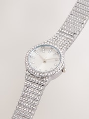 Silver Tone Sparkle Bracelet Watch - Image 4 of 4
