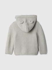 siva - Gap Brannan Bear Soft Cotton Knit Cardigan (Newborn-24mths) - Slika 2 iz 2