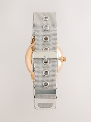 Silver Tone/Rose Gold Tone Mesh Strap Watch - Image 5 of 6