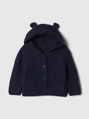 Gap Navy Blue Brannan Bear Soft Cotton Knit Cardigan (Newborn-24mths) - Image 1 of 2