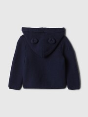 Gap Navy Blue Brannan Bear Soft Cotton Knit Cardigan (Newborn-24mths) - Image 2 of 2