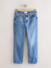Dark Blue Mid Rise Ankle Straight Leg Jeans - Image 1 of 4