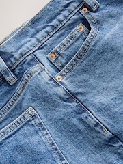 Dark Blue Mid Rise Ankle Straight Leg Jeans - Image 2 of 4