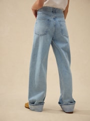 Bleach-Waschung - Boyfriend Turn Up Jeans - Bild 4 von 5