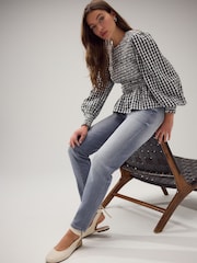 Grey Mom Comfort Stretch Jeans - Image 1 of 8