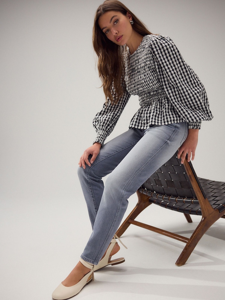 Grey Mom Comfort Stretch Jeans - Image 1 of 8