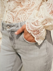 Grey Low Rise Bootcut Jeans - Image 3 of 6