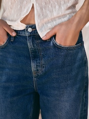 Mittelblau - Boyfriend Turn Up Jeans - Bild 5 von 5