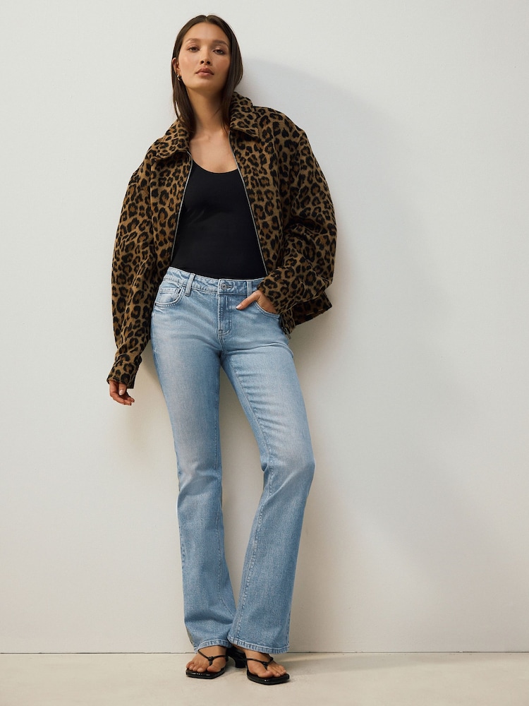 Blue Tinted Low Rise Bootcut Jeans - Image 2 of 8