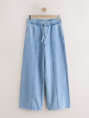Bleach - Pintuck Wide Leg Denim Joggers - Image 1 of 3