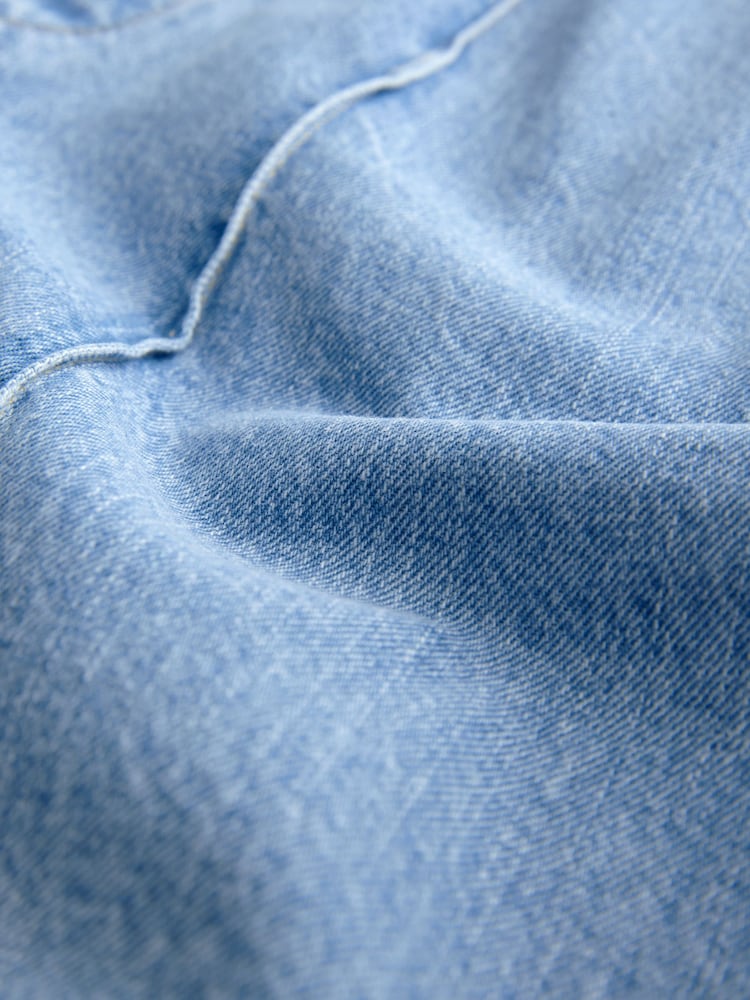Bleach - Pintuck Wide Leg Denim Joggers - Image 2 of 3 Bleach - Pintuck Wide Leg Denim Joggers - Image 2 of 3
