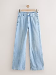 Bleach-Waschung - Seam Front Straight Leg 100% Cotton Jeans - Bild 1 von 3