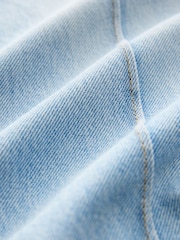 Bleach-Waschung - Seam Front Straight Leg 100% Cotton Jeans - Bild 3 von 3