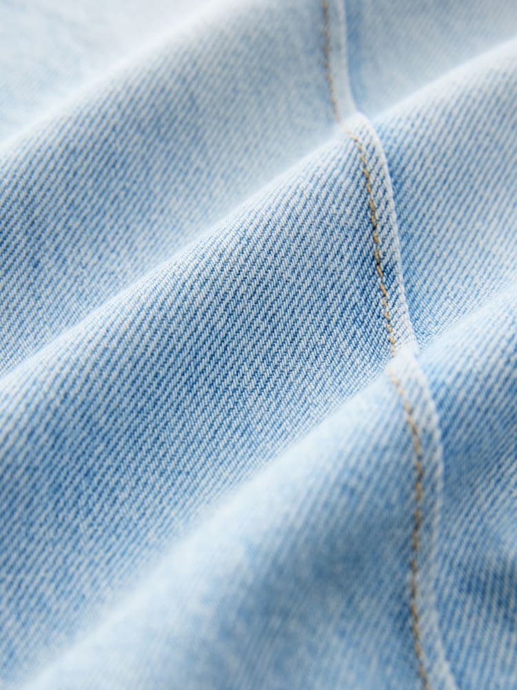 Bleach-Waschung - Seam Front Straight Leg 100% Cotton Jeans - Bild 3 von 3