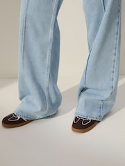 Desteñido - Seam Front Straight Leg 100% Cotton Jeans - Imagen 4 de 7