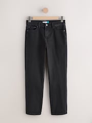 Black Mid Rise Ankle Straight Leg Jeans - Image 1 of 4