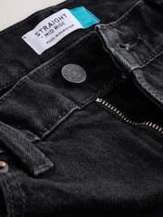 Black Mid Rise Ankle Straight Leg Jeans - Image 3 of 4