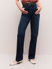 Inky Blue Straight Leg Jeans - Image 6 of 11