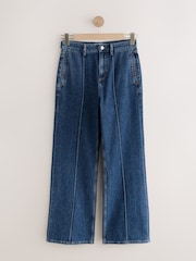 Dunkelblau - Seam Front Straight Leg 100% Cotton Jeans - Bild 1 von 3