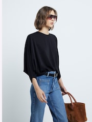 River Island Black Batwing Top - Image 3 of 6
