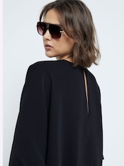 River Island Black Batwing Top - Image 4 of 6