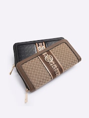 River Island Brown Monogram Stripe Purse - Image 5 of 5