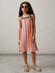 Reiss Amira Cotton Striped Knit Dress - Imagen 2 de 4